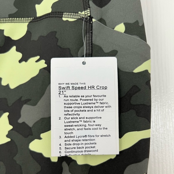 Lululemon Swift Speed HR Crop 21” with Pockets - Picture 2 of 5